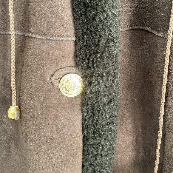 Beautiful extra warm women’s genuine shearling with mink colour and cuff sz XL - Picture 3 of 12